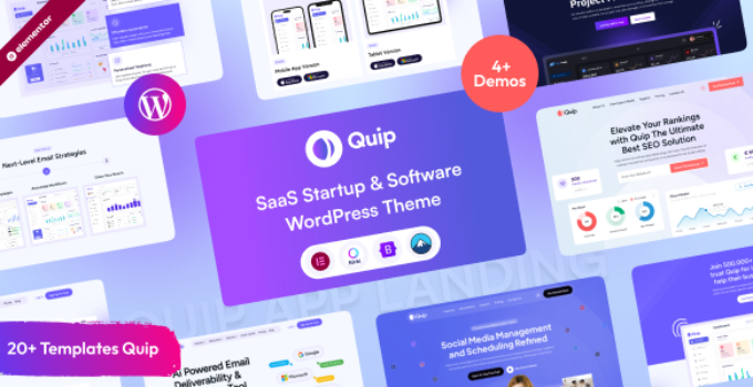 Quip - SASS Startup & Software WordPress Theme