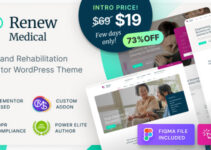 Renew Medical - Physiotherapy & Rehabilitation Clinic Medical WordPress Theme
