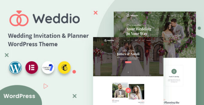 Weddio - Wedding Invitation and Planner WordPress Theme