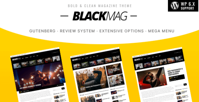 BLACKMAG - Bold & Clean Magazine Theme
