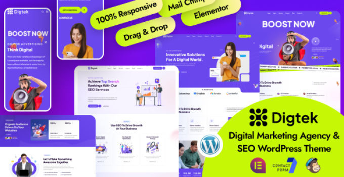 Digtek - Digital Marketing Agency WordPress Theme