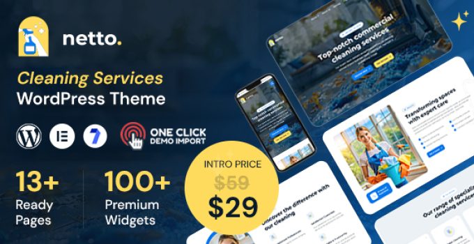 Netto - Cleaning Services WordPress Theme