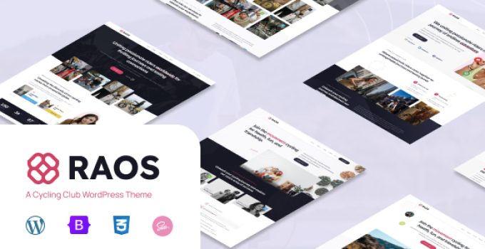 Raos - Responsive Cycling Club & Community WordPress Theme