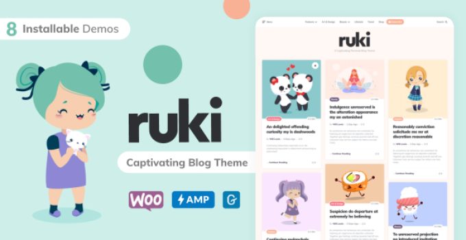 Ruki - A Captivating Personal Blog Theme