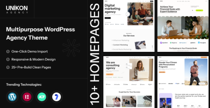 Unikon - Multipurpose Agency Elementor WordPress Theme