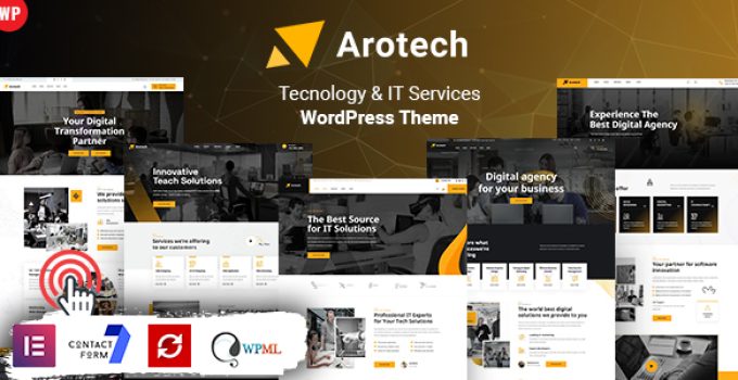 Arotech - Technology IT Services WordPress Theme