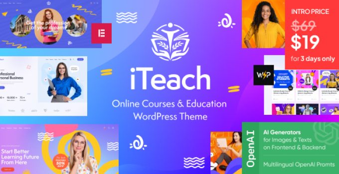 iTeach - Online Courses & Education WordPress Theme