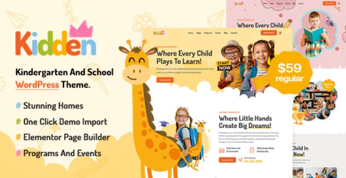 Kidden - Children Kindergarten WordPress Theme