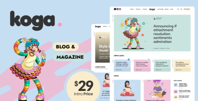 Koga - Blog & Magazine WordPress Theme