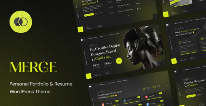 Merge - Personal Portfolio & Resume WordPress Theme