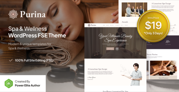 Purina – Spa & Wellness FSE WordPress Theme