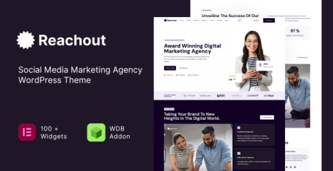 Reachout - Social Media Marketing Agency WordPress Theme