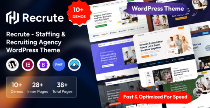 Recrute - Staffing & Recruiting Agency WordPress Theme