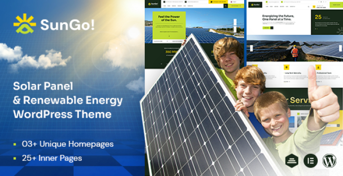 Sungo - Ecology & Solar Energy WordPress Theme