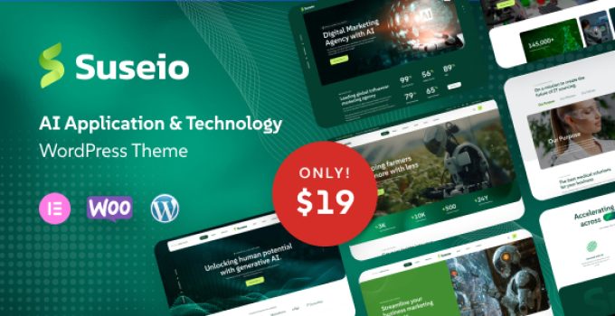 Suseio - AI Application & Technology WordPress Theme