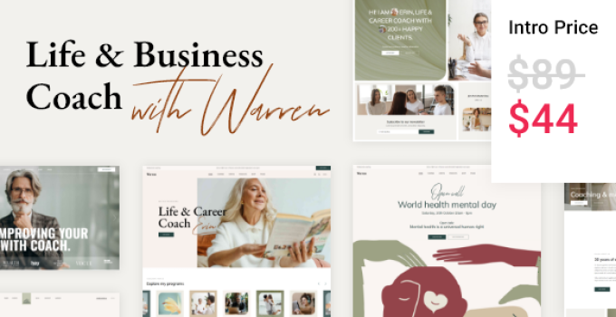 Warren - Life and Business Coach WordPress Theme