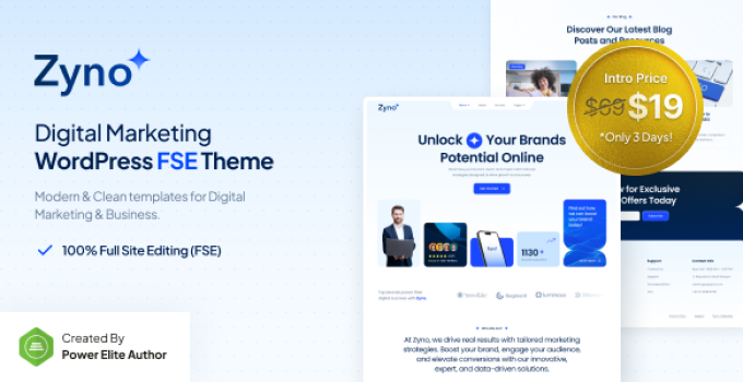 Zyno – Digital Marketing Agency FSE WordPress Theme