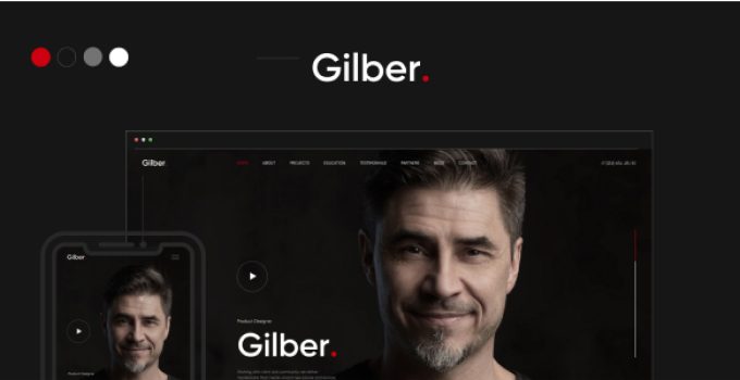 Gilber - Personal CV/Resume WordPress Theme