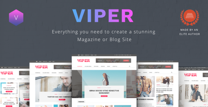 Viper - Multi Purpose Newspaper / News / Magazine / Blog WordPress Theme
