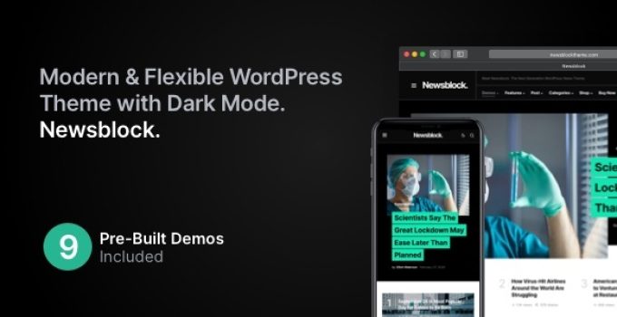 Newsblock - News & Magazine WordPress Theme with Dark Mode