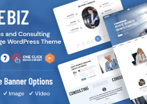 Onebiz – Business One Page WordPress Theme