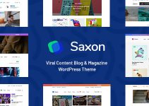 Saxon - Viral Content Blog & Magazine Marketing WordPress Theme
