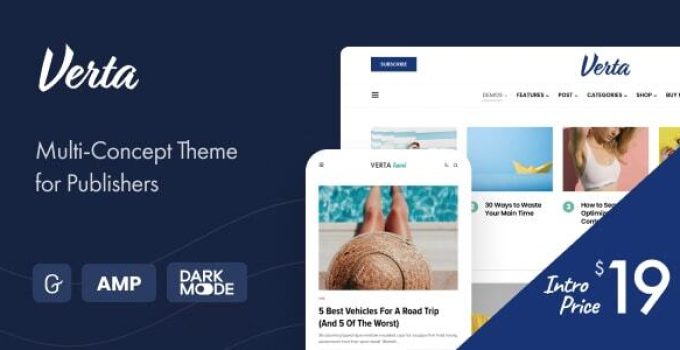 Verta - Multi-Concept WordPress Theme for Modern Publishers