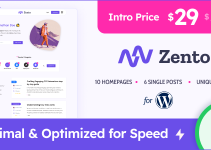 Zento - Modern & Lightweight Blog for WordPress